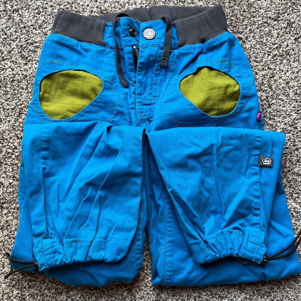 E9 Onda Story climbing outdoor cotton pants, blue green